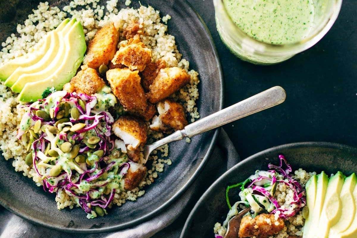 Fish Taco Bowls.