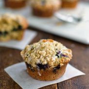 Oatmeal Flax Blueberry Muffins