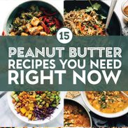 Collage of peanut butter recipes.