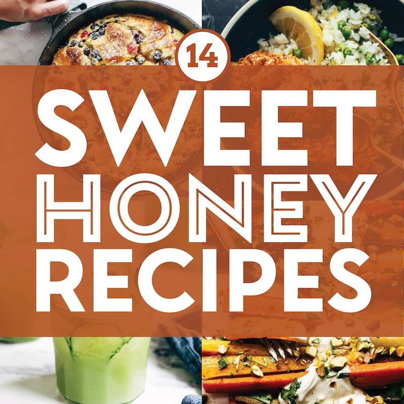 Collage of honey recipes